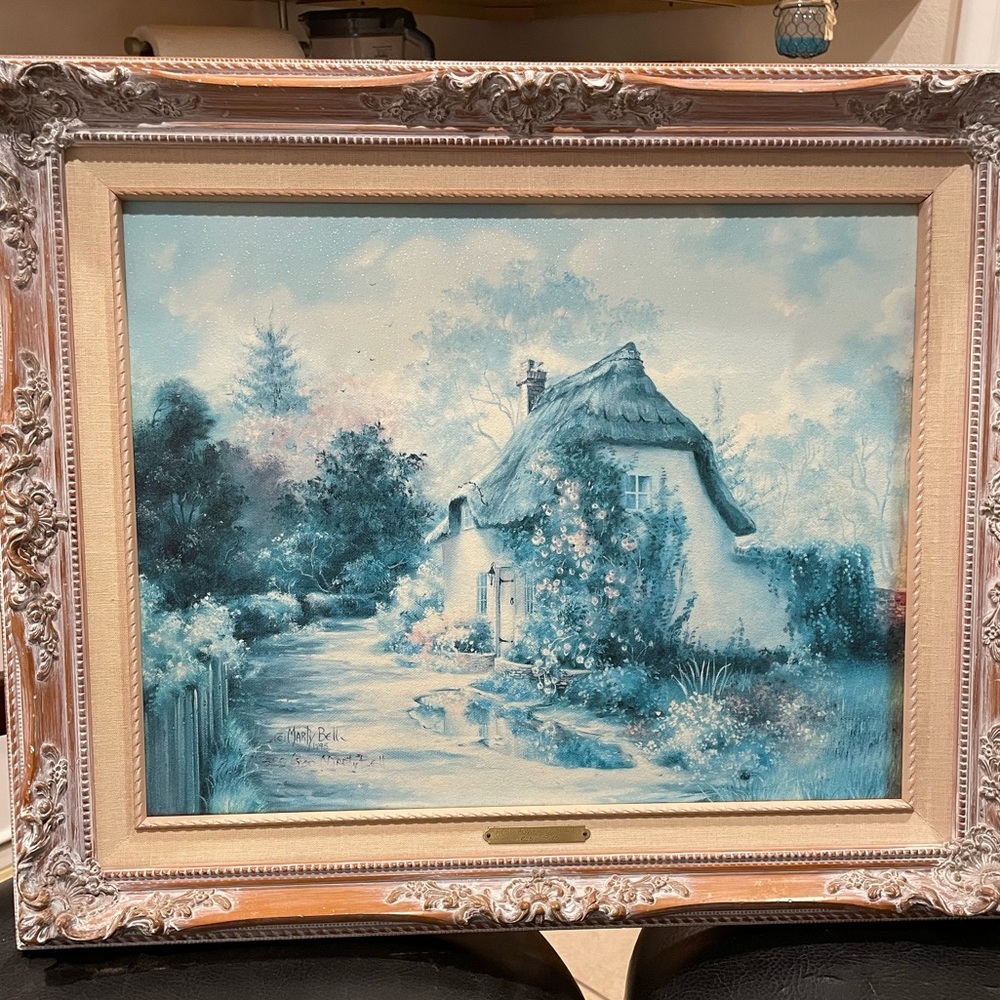 “Rose Bower Cottage” by Marty Bell Art Print
